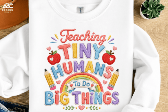 Evaluating Faux Embroidery Style Kindergarten PNG for Apparel and Print Design