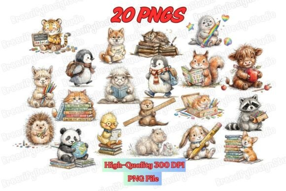 Kawaii School Animals Bundle, School Art: A Practical Review for Creators and Educators