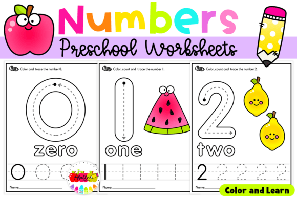 Number Practice Worksheets for Preschool