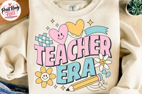 Retro Teacher Era PNG