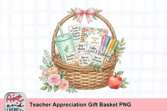 Teacher Appreciation Gift Basket PNG