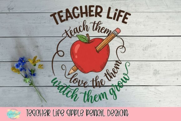 Teacher Life Apple Pencil Design