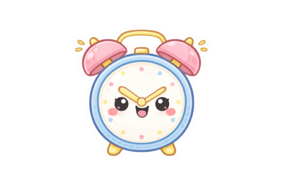 The Strategic Value of Kawaii Aesthetics in Educational Design: Integrating the Kawaii School Alarm Clock Sticker