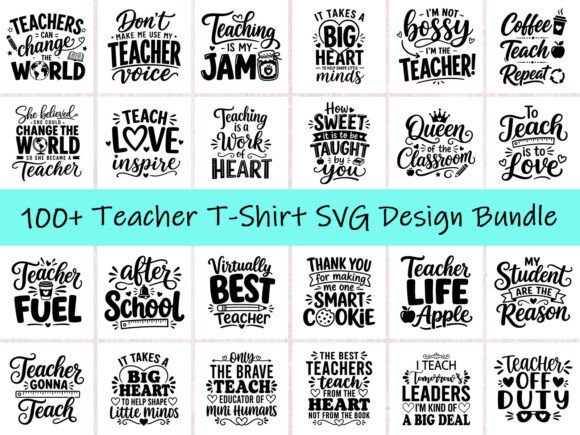 Unlocking Creativity: The Ultimate Guide to the 100 Teacher T-Shirt SVG Design Bundle for Crafters and Sellers